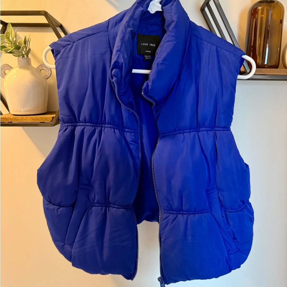 Love Tree Women's Vibrant Blue Quilted Vest